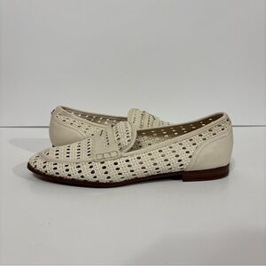 Sam Edelman Cream Perforated Loafers